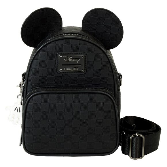 6813 Mickey Mouse Checkered Texture Convertible Mini Backpack & Crossbody main image 5
